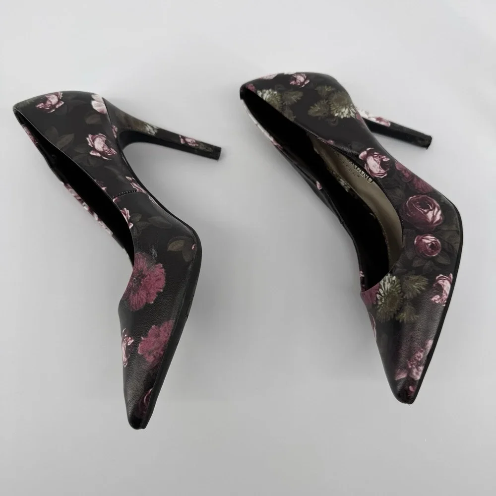 Christian Siriano Floral Heels Womens 6 Stiletto 4